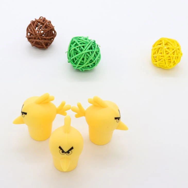 Silicone Cute Angry Bird Glass Whiskey Bottle Bottle Cap