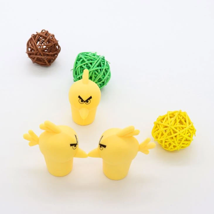 Silicone Cute Angry Bird Glass Whiskey Bottle Bottle Cap