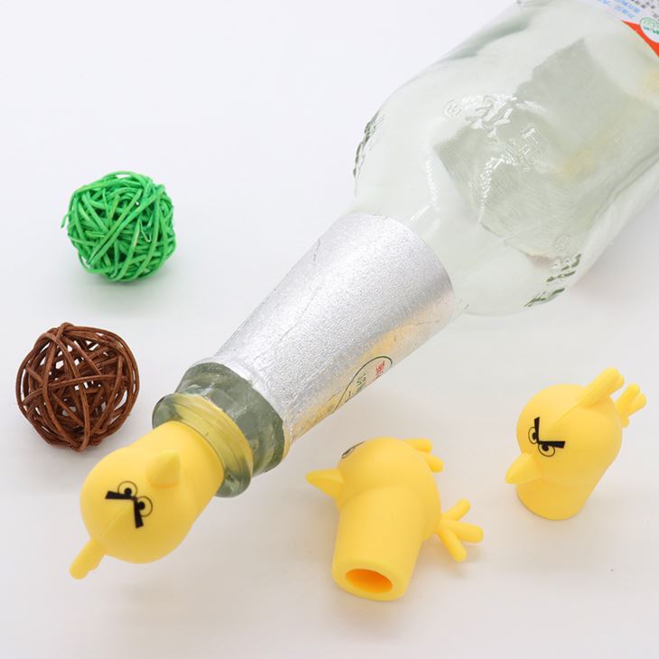 Silikon yoqimli Angry Bird Glass viski shishasi qopqog'i