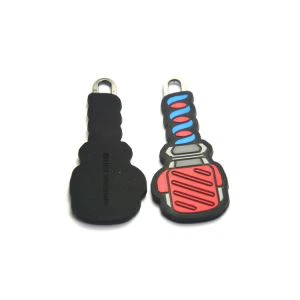 Tanlangan brend logotipi yumshoq pvc fermuar slayderlari