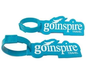 Kabartmalı logotip Soft Pvc sayohat sumkasi tag Bagaj teglari