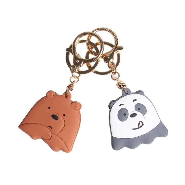 3D PVC Bear Keychains With Logo