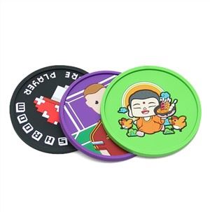 Kabartmalı chashka mat yumshoq PVX ichimlik Coaster Coffe Choy Coaster