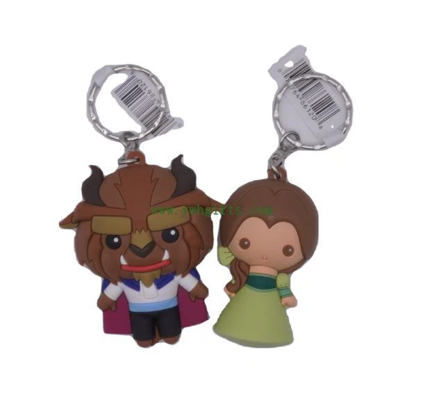 Character 3D PVC Keychain Fashion Rubber Key Ring Key Pendant