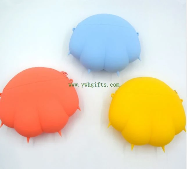 New Cat Claw Silicone Coin Purse Coin Bag With Zipper Pouch