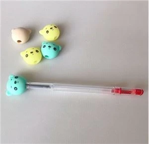 Bolalar uchun 3D multfilmli PVX silikon qalam qalpoqcha